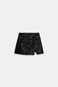 SEQUIN WRAP SKORT