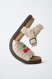 CROCHET CHERRY SANDALS