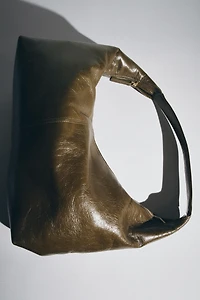 LEATHER OVAL BAG