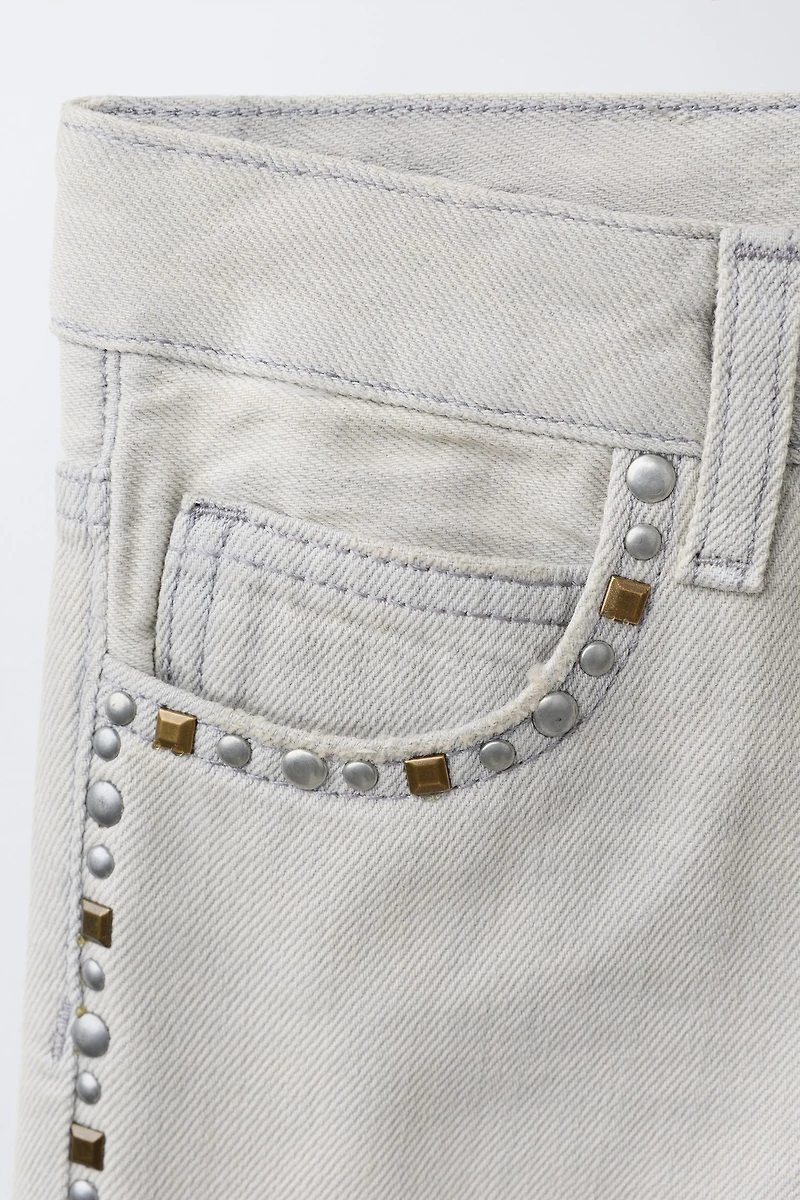 STUDDED BOOTCUT JEANS