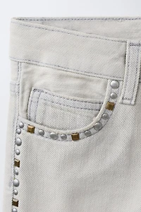 STUDDED BOOTCUT JEANS