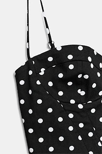 POLKA DOT STRAPPY MINI DRESS