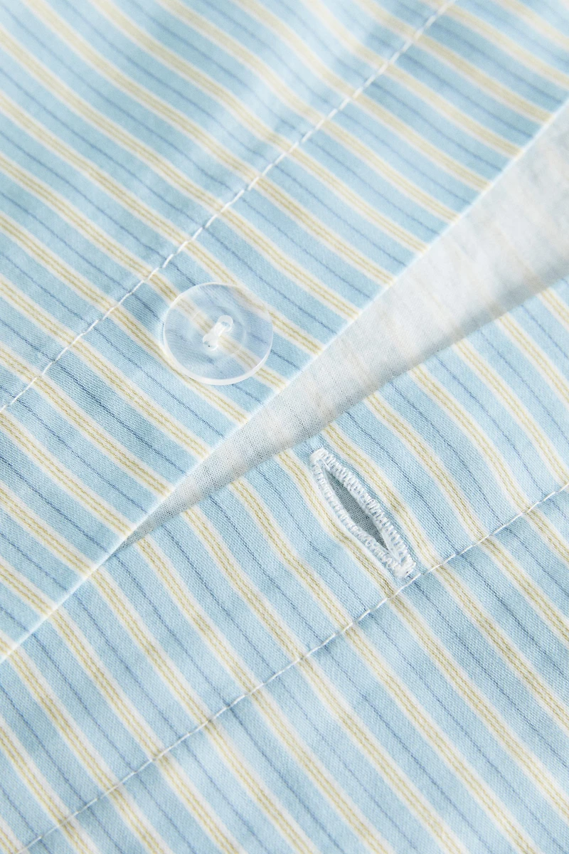 FADED STRIPED SATEEN DUVET COVER (300 THREAD COUNT)