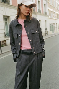 PANTALON DROIT À CHEVRONS