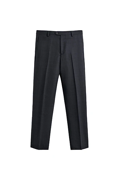 PANTALON DE COSTUME À CARREAUX 100% LAINE