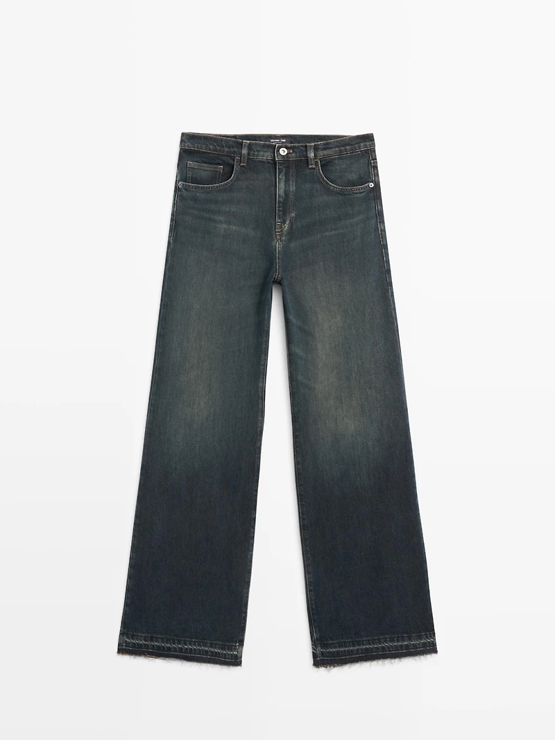 Mid-rise bell bottom jeans