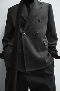 CORDUROY DOUBLE BREASTED BLAZER