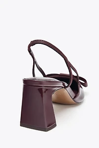 SLINGBACK HEELED SHOES WITH BOW