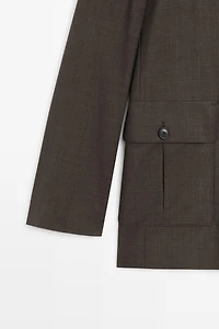 Double-breasted blazer with pocket detail