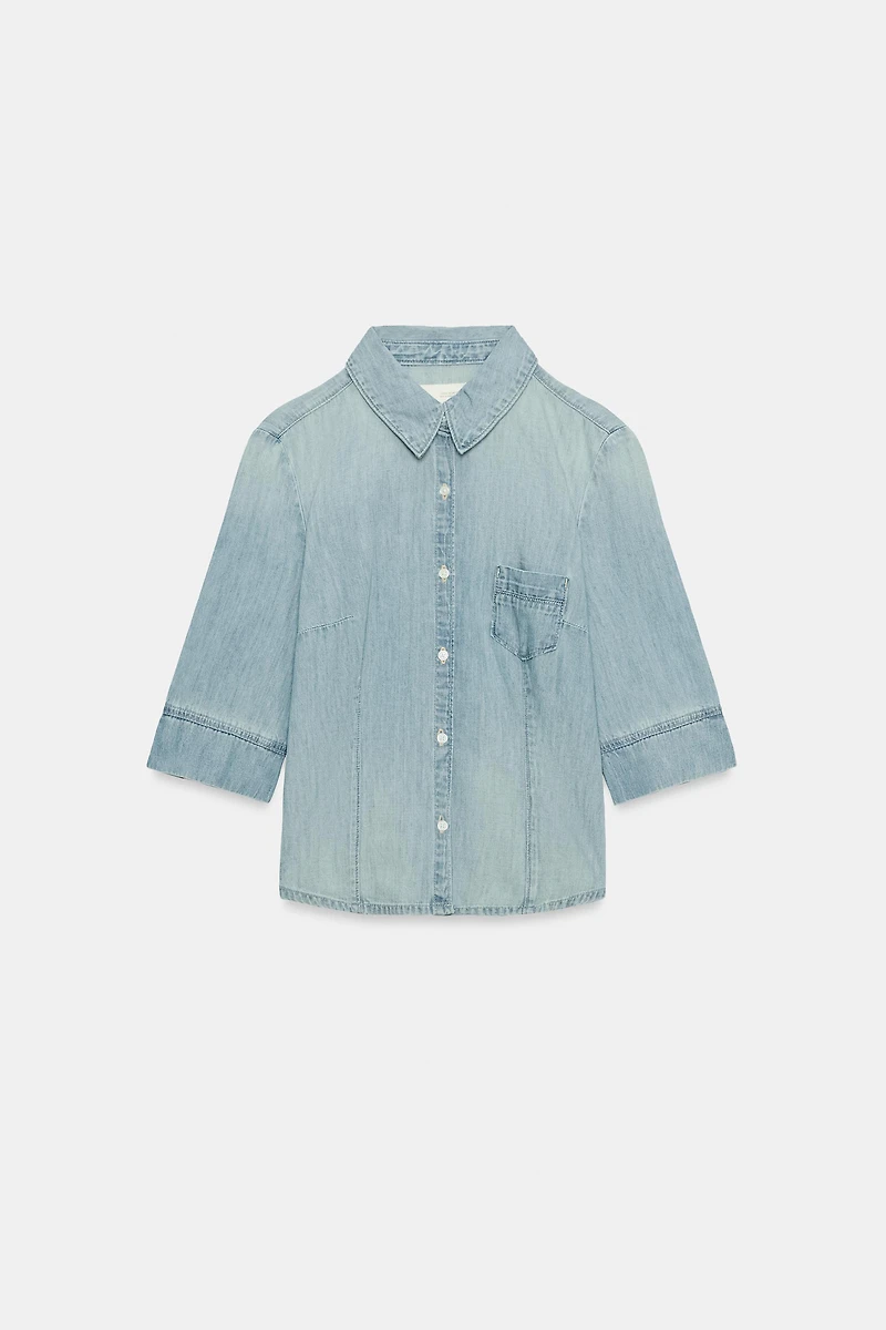 TRF FITTED DENIM SHIRT
