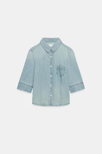 TRF FITTED DENIM SHIRT