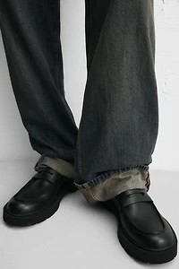 THICK SOLE SADDLE LOAFERS