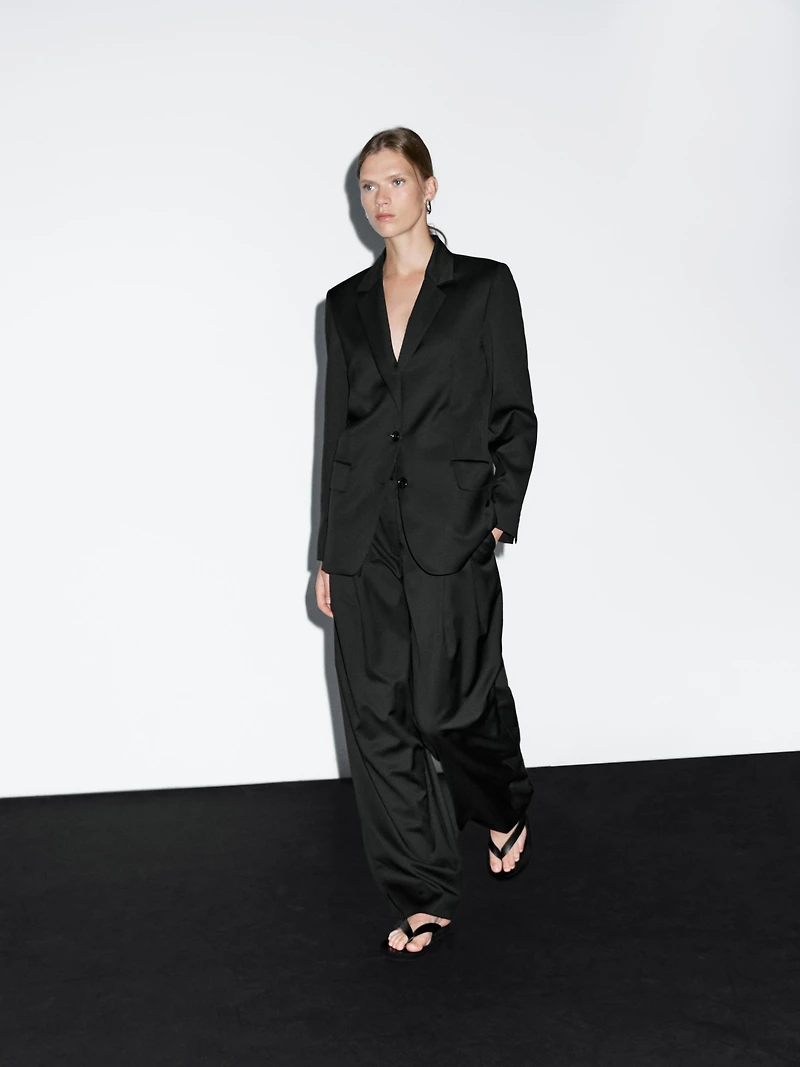 Blazer à deux boutons 100 % laine extra-fine