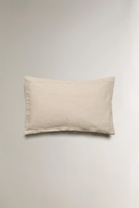 QUILTED LINEN DOTTED PILLOW SHAM FOR QUILT