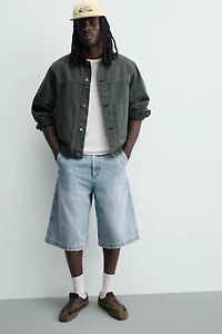 WASHED JACKET WITH COMBINATION COLLAR