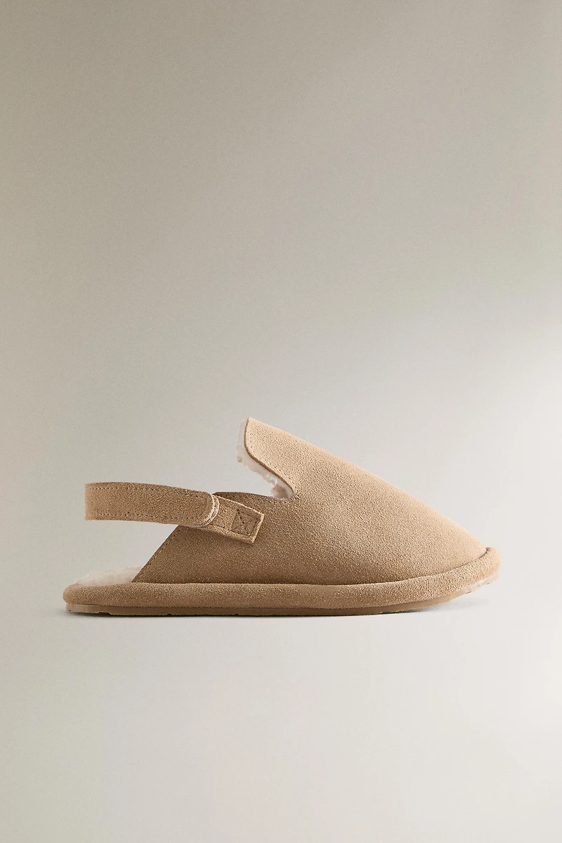 CHILDREN'S WARM LEATHER CLOGS