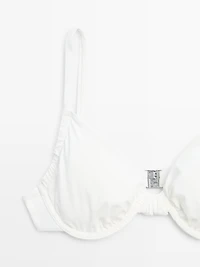 Haut de bikini froncé à armatures
