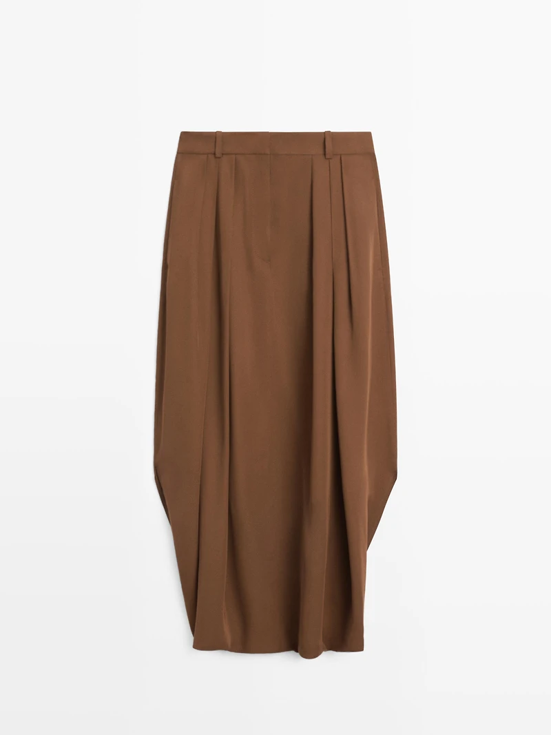 Flowing pleated skort
