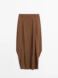Flowing pleated skort