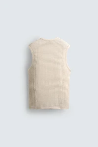 CROCHET TEXTURED T-SHIRT