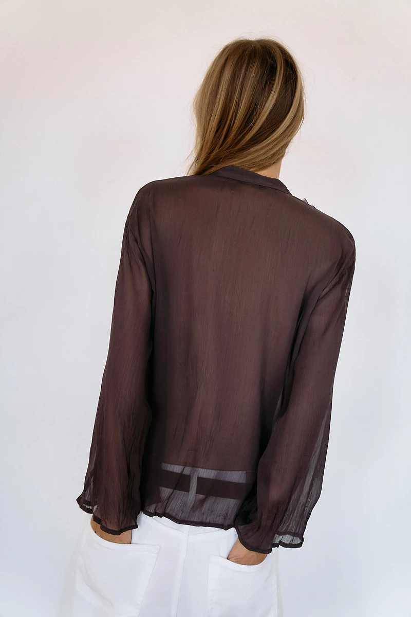 BLOUSE À VOLANTS