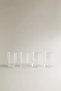 SET OF TALL GLASS TUMBLERS (SET OF 4