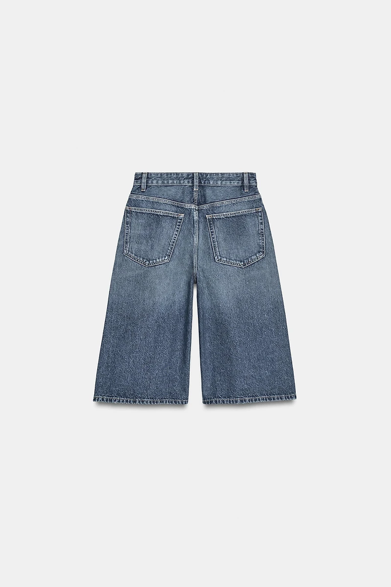 TRF MID-RISE DENIM JORTS SHORTS