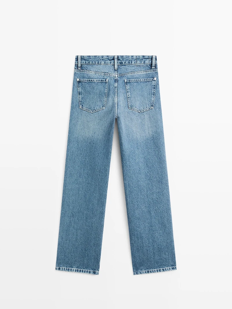 Jean straight taille basse