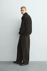 BLOUSON STRUCTURÉ À CARREAUX VELOURS