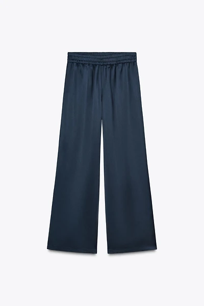 SATIN WIDE LEG PANTS