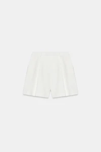 HIGH-WAISTED PLEATED SHORTS