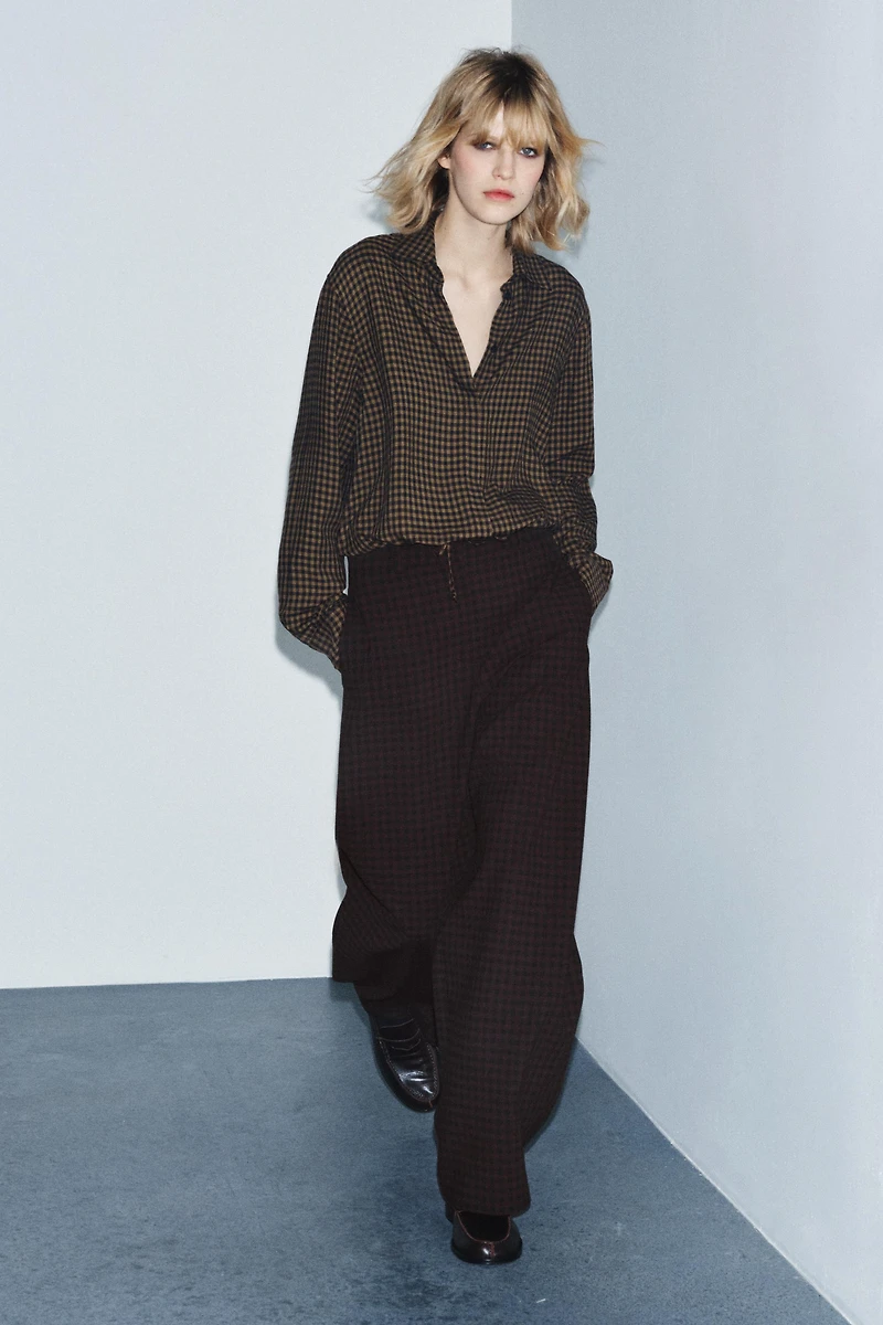 GINGHAM CHECK BLOUSE ZW COLLECTION