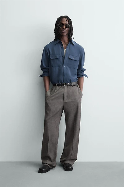 FLOWY POCKET SHIRT