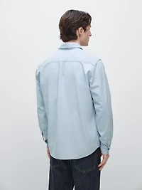 100% cotton regular fit denim shirt