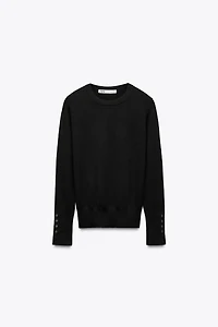 BASIC PLAIN KNIT SWEATER
