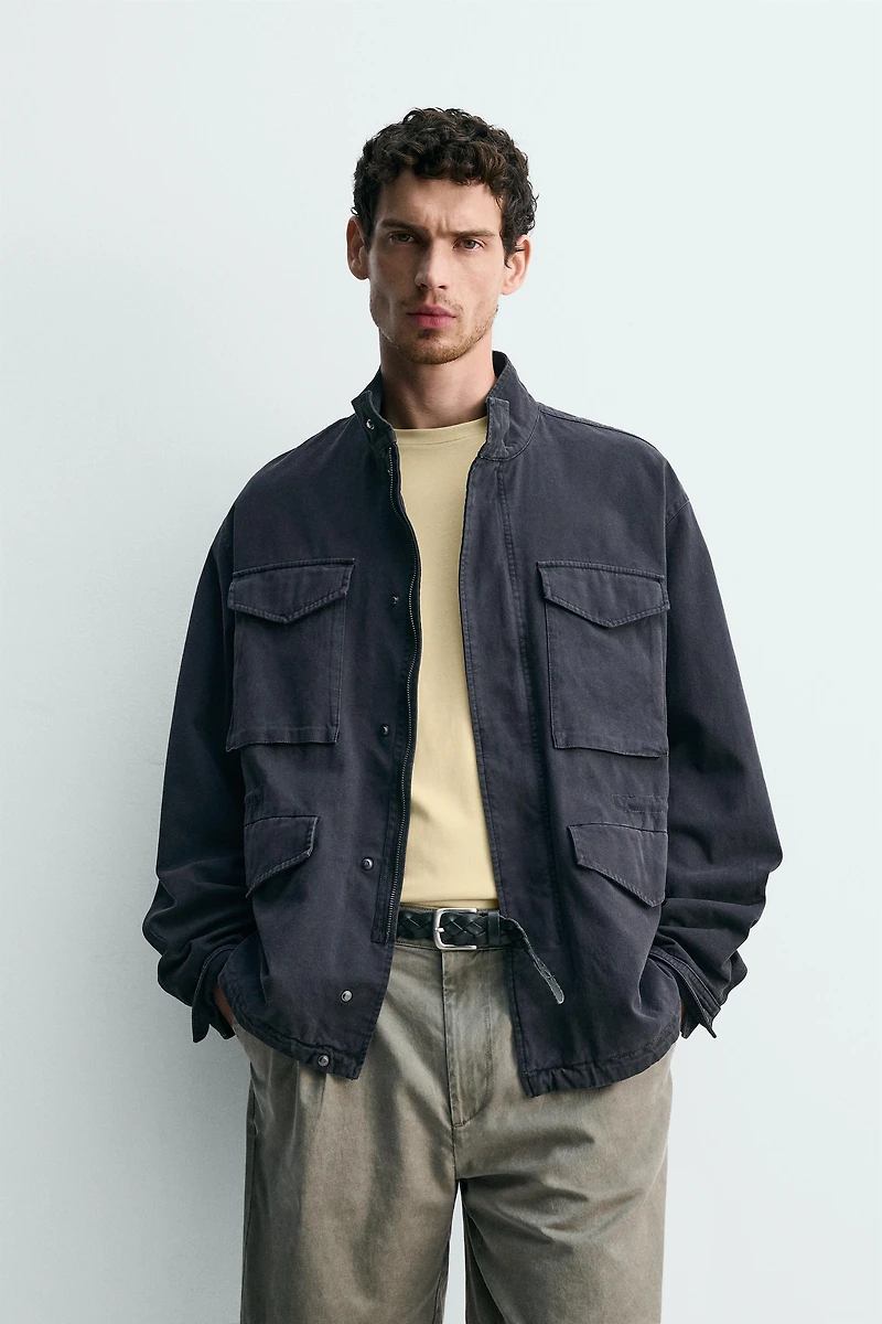 BLOUSON LAVÉ POCHES UTILITY