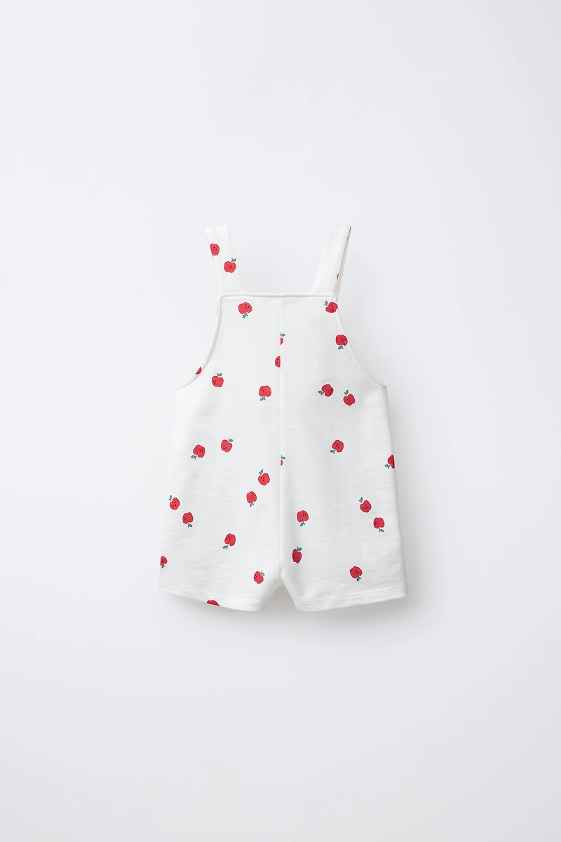 APPLE PRINT OVERALLS