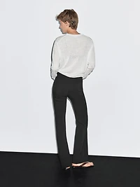 Flared trousers with pocket