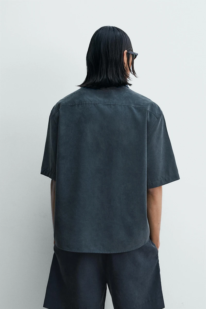 WASHED EFFECT RELAXED FIT SHIRT