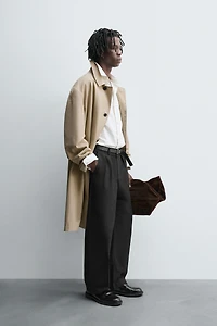 PANTALON COUPE LARGE PLIS