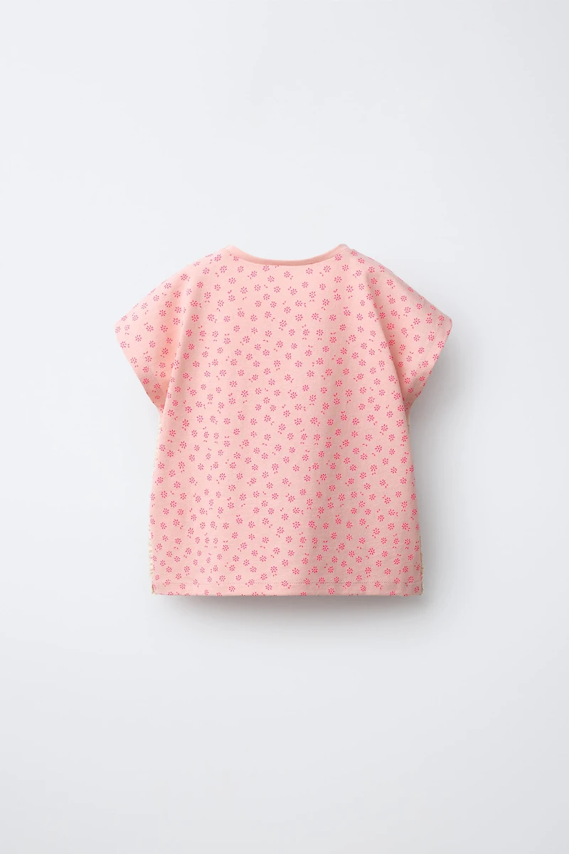 LACE PRINT T-SHIRT
