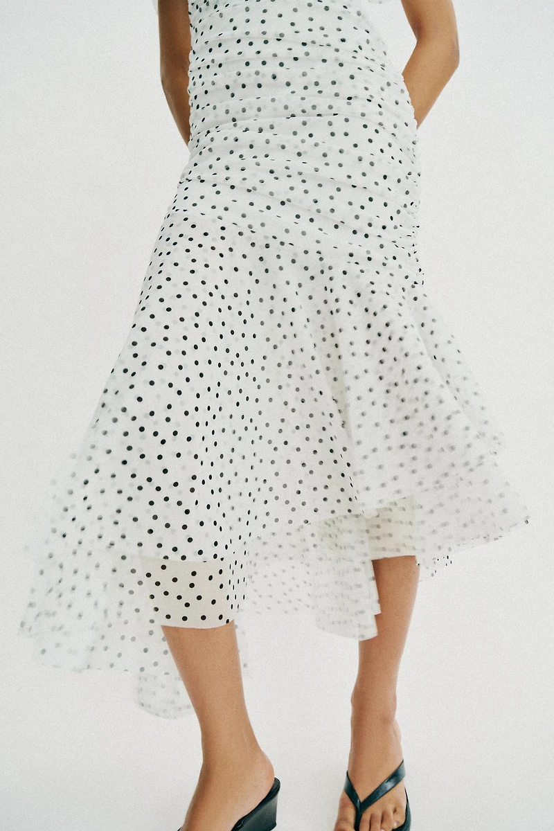POLKA DOT MIDI DRESS