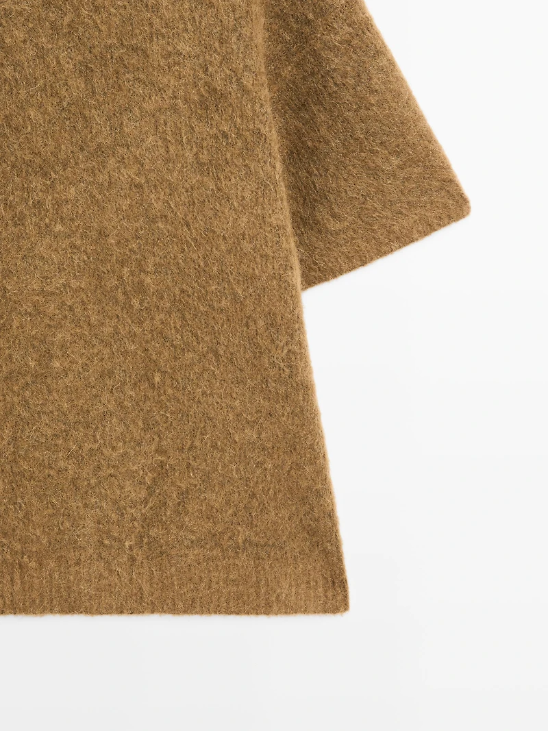 Oversize alpaca and wool knit sweater