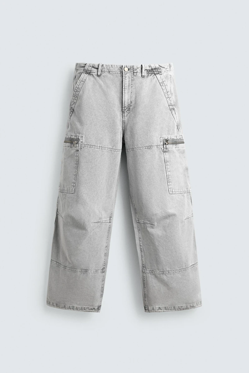 WASHED PARACHUTE CARGO PANTS