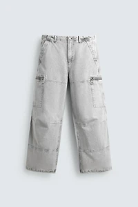 WASHED PARACHUTE CARGO PANTS
