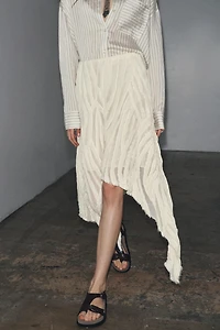 ZW COLLECTION ASYMMETRIC PLEATED SKIRT