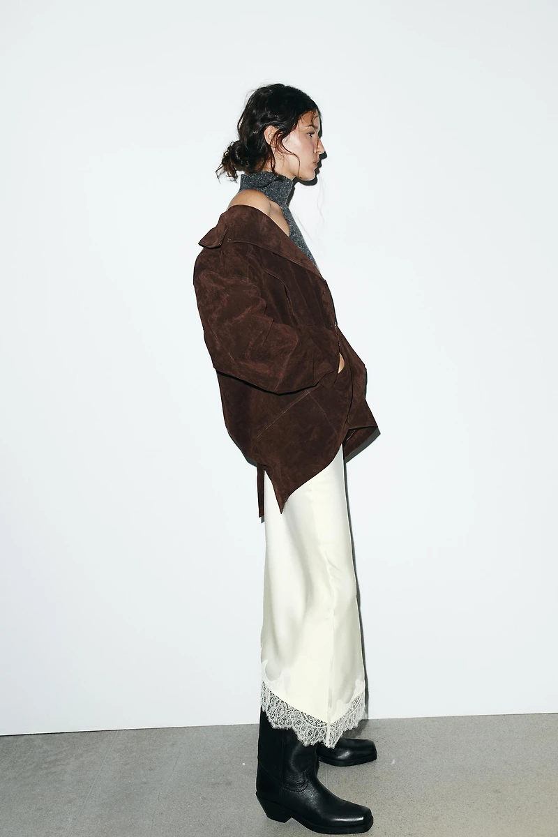 100% SUEDE OVERSIZED BLAZER