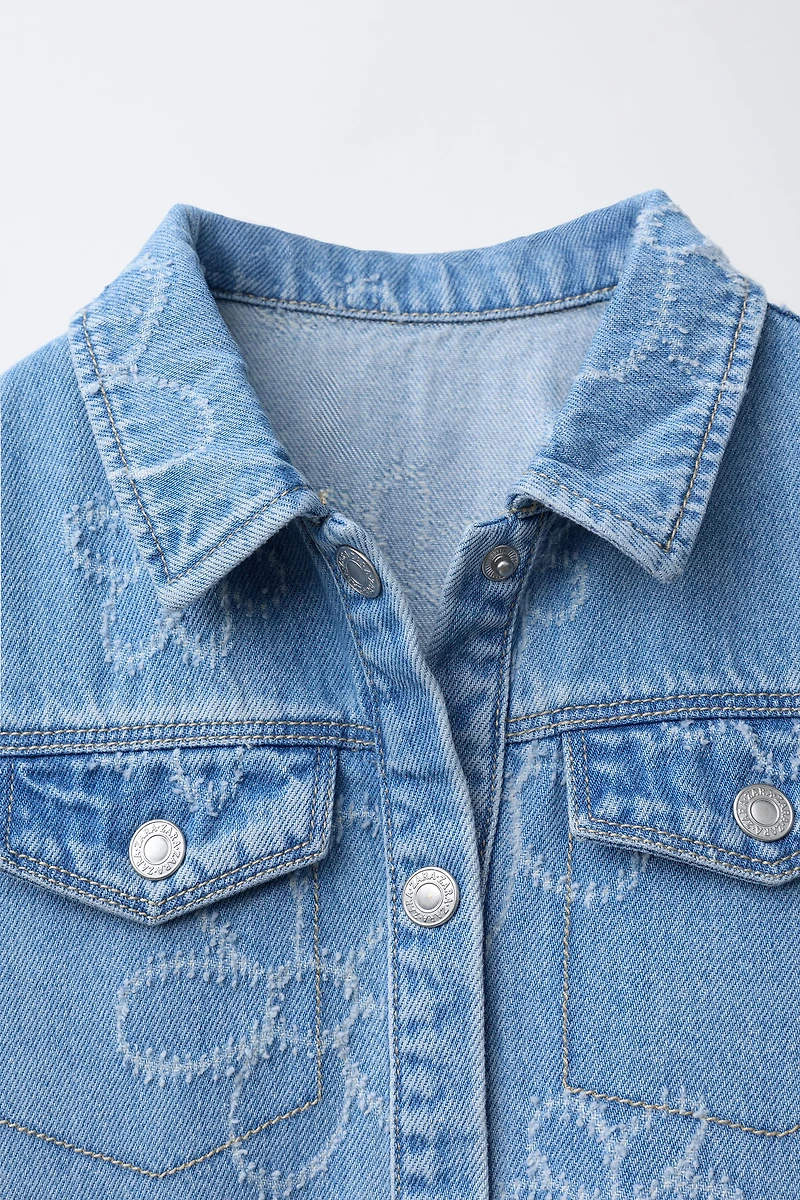 ROBE EN DENIM FLEURS