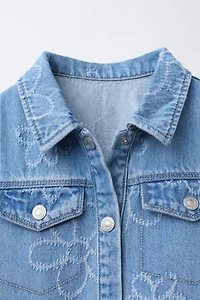 ROBE EN DENIM FLEURS