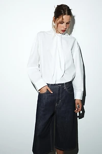 TRF MID-RISE DENIM JORTS